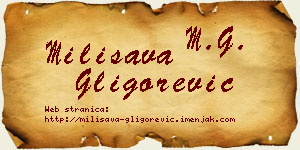 Milisava Gligorević vizit kartica